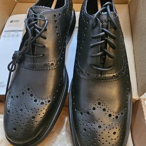 Cole Haan Black Wingtip Oxford Shoes Shoes For Crews Slip Resistant Soles SZ 9.5